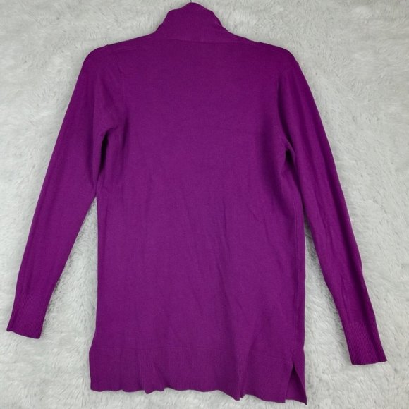 Staccato Womens Sweater Cardigan Open Purple Knit Long‎ Sleeve Lightweight Small - Picture 2 of 12